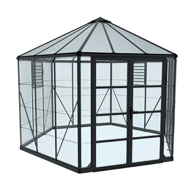 Tŷ Gwydr Hecsagonol polycarbonad